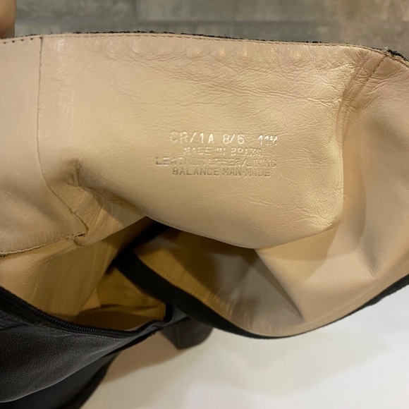 Via Spiga‎ 3 Buckle Black Leather Upper Zip Up Knee Boot Round Toe Size 11M - Picture 12 of 12